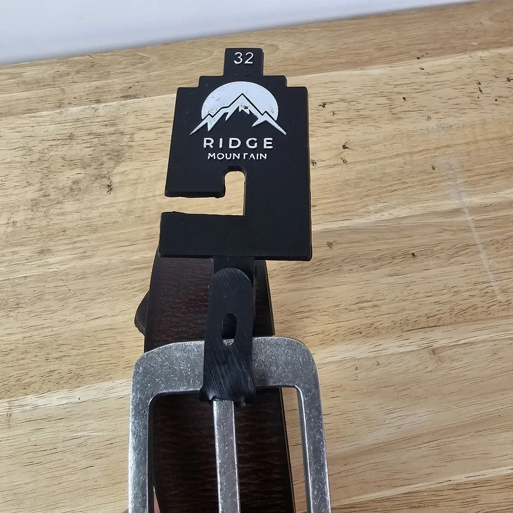 Ridge Mountain NWT Men's Size 32 Western Brown 100% Leather Belt‎ Silver Buckle